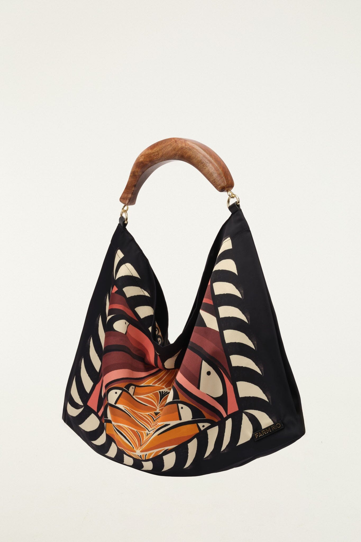 Black Satin Small Scarf Bag